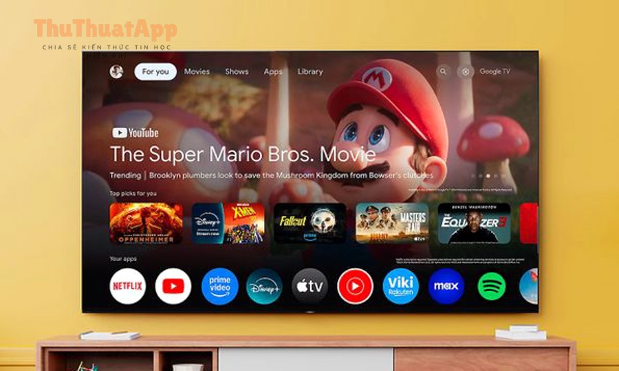 Cách kết nối YouTube với TV bằng Cast cho gia đình, không dây 4 0505 he dieu hanh google tivi sony 2025 grande