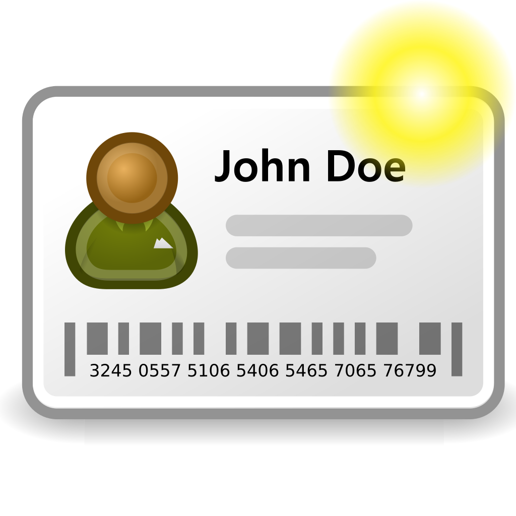 Danh thiếp liên hệ (contact card) minh họa