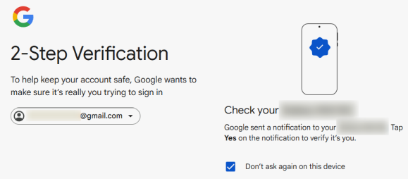 Cách bật xác thực 2 lớp Gmail chi tiết từ A–Z (máy tính & điện thoại) 3 Màn hình 2-Step Verification minh họa