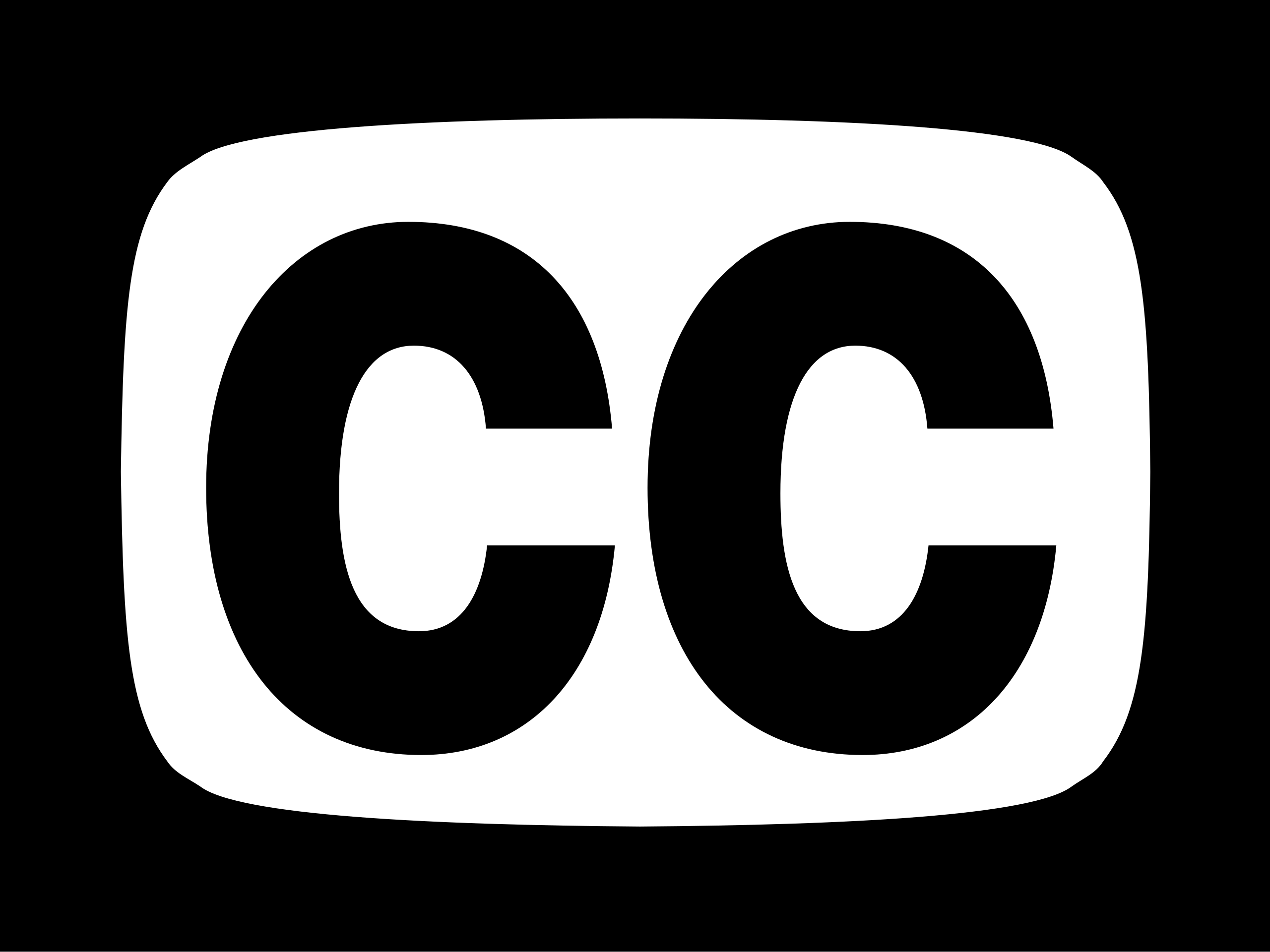 Biểu tượng Closed Caption (CC) minh họa phụ đề