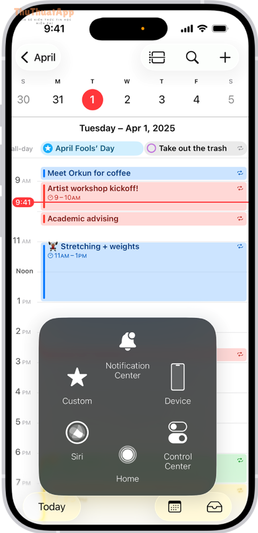 Hướng dẫn chụp ảnh màn hình bằng AssistiveTouch iPhone cho người cần nút ảo 3 Menu AssistiveTouch trên iPhone