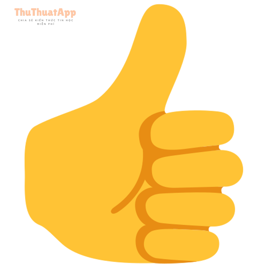 Emoji thumbs up minh họa emoji mặc định trong Messenger