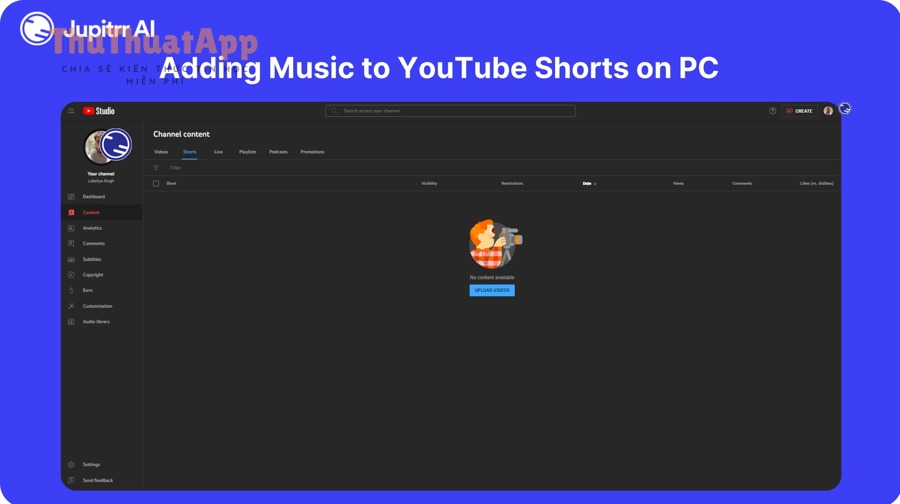 Adding Music to YouTube Shorts on PC