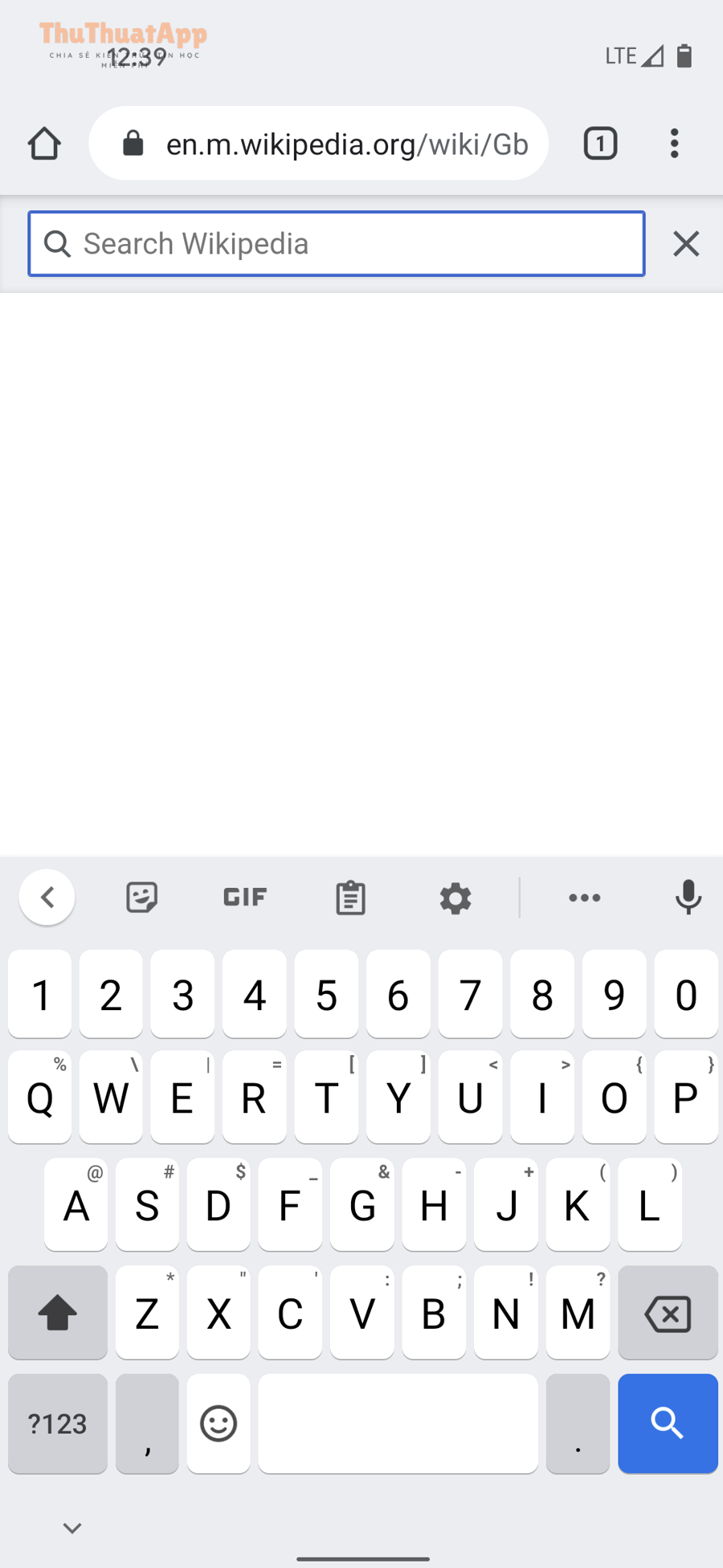 Ảnh chụp màn hình Gboard trên Android
