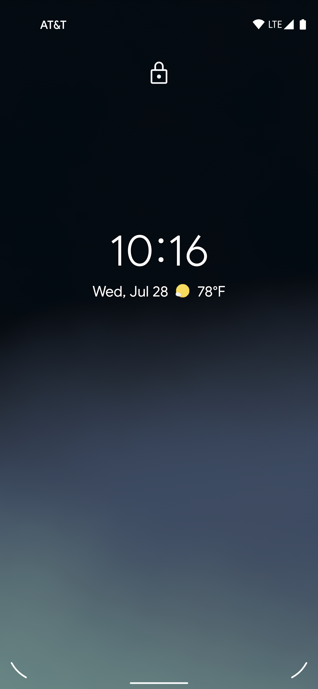 Màn hình khóa Android minh họa