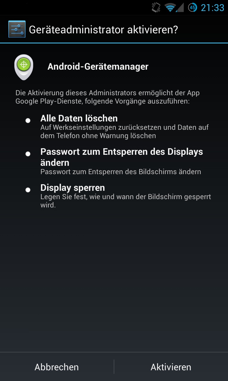 Cách tìm điện thoại Android bị mất: Hướng dẫn chi tiết từ A–Z để định vị, khóa máy và bảo vệ dữ liệu 5 Màn hình kích hoạt quyền quản trị thiết bị Android Device Manager