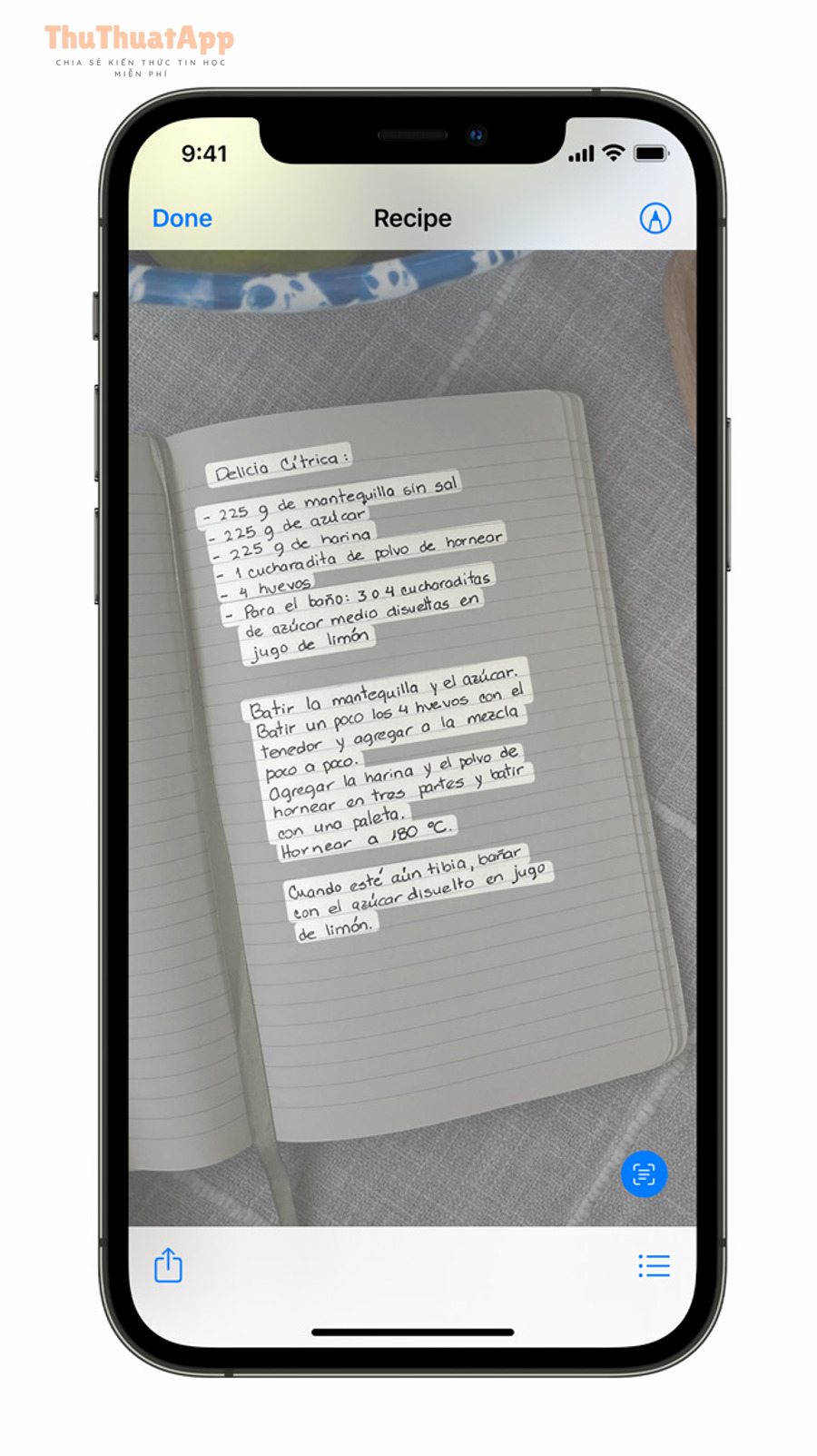 Hướng dẫn copy/trích xuất chữ ảnh bằng Live Text iPhone cho người mới 3 Live Text nhận chữ viết tay trong ảnh trên iPhone
