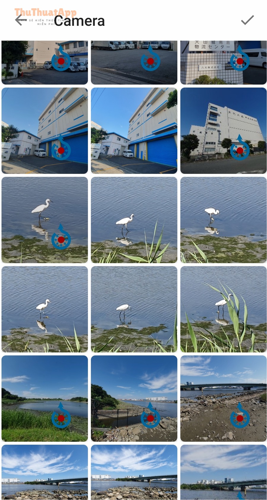 Trình chọn ảnh (photo picker) minh hoạ trên Android