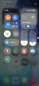 Control Center on iOS