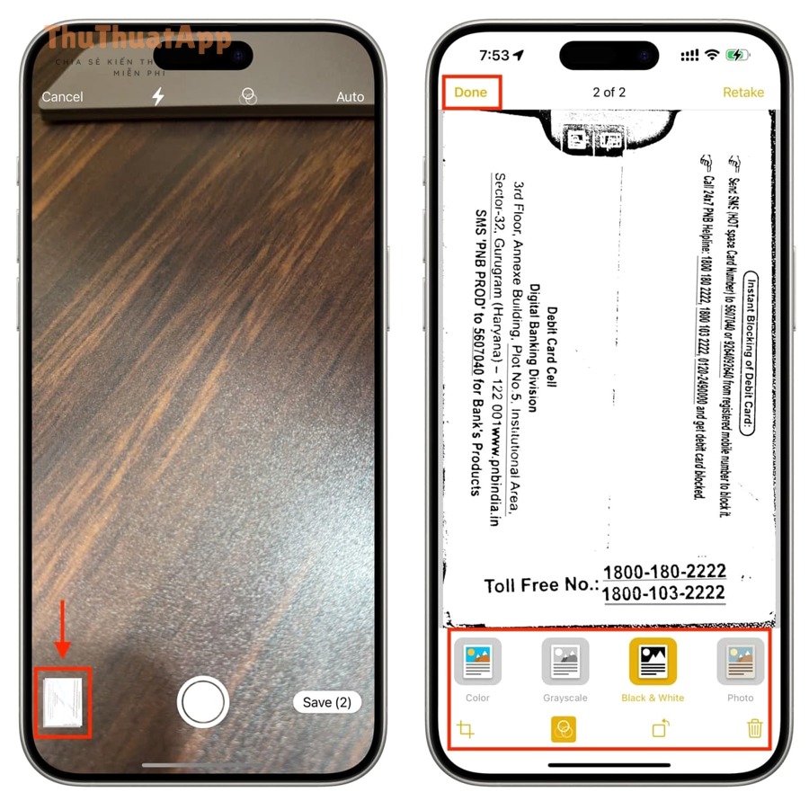 Hướng dẫn scan tài liệu trên iPhone: quét nhanh thay chụp 6 Cắt viền và chọn bộ lọc cho bản quét trong Notes