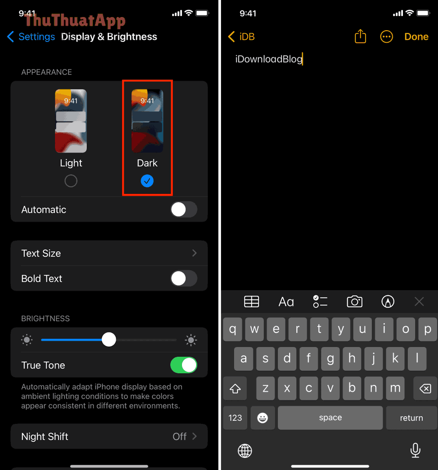 Hướng dẫn đổi bàn phím iPhone cho người Việt: Telex hay VNI 5 Bàn phím iPhone ở chế độ nền tối giúp dễ nhìn khi gõ