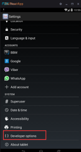 Developer options 2