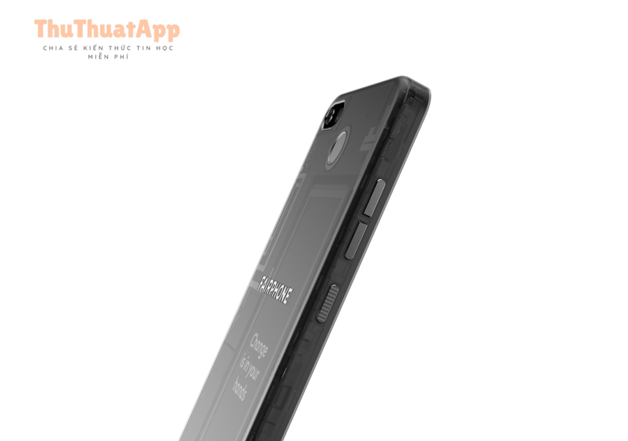 Fairphone 3 Side key view 48858509993