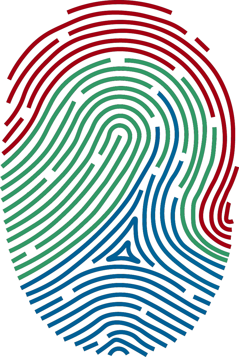 Biểu tượng vân tay minh họa khóa sinh trắc học