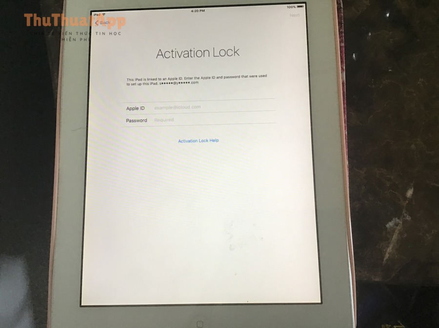 Màn hình Activation Lock