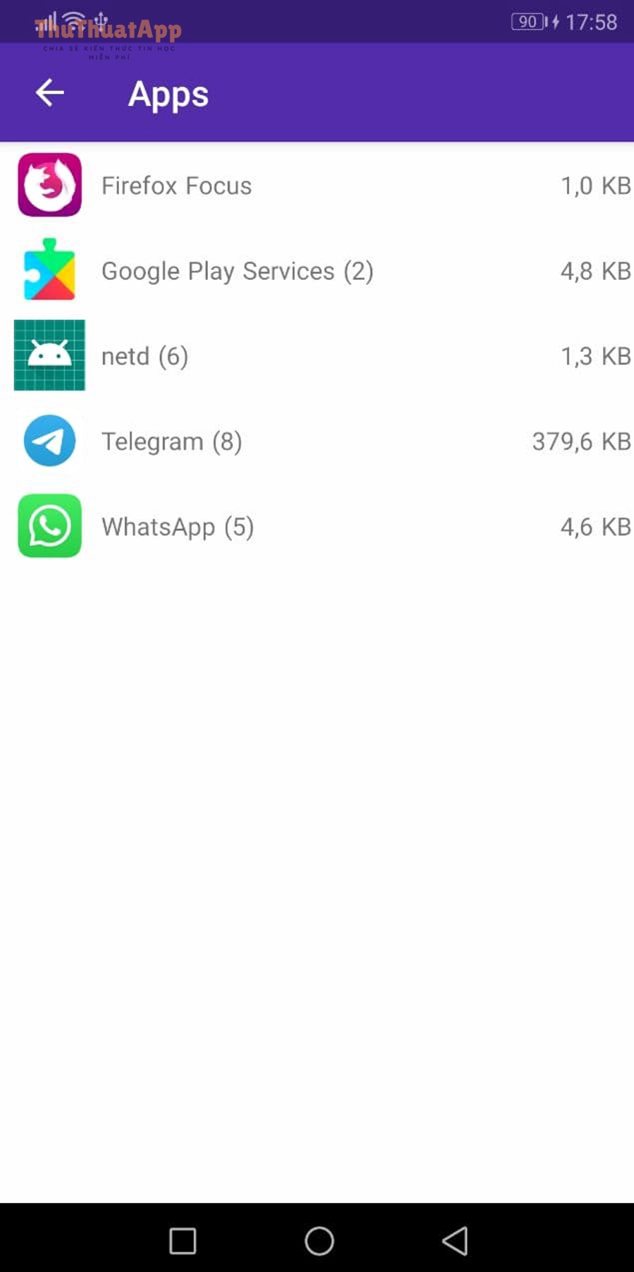 Cách theo dõi dung lượng data theo ứng dụng Android: kiểm soát “ngốn mạng” cực dễ, tránh hết 4G/5G giữa chừng 5 PCAPdroid hiển thị các ứng dụng và dung lượng dữ liệu đã dùng