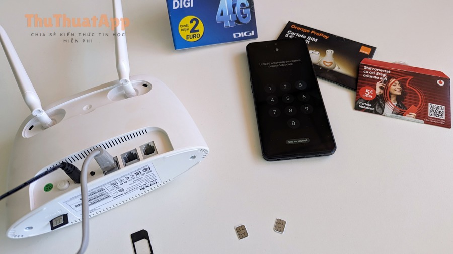 Router Wi-Fi và điện thoại