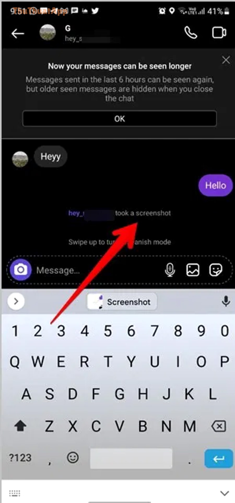 Screenshot Notify Instagram Vanish Mode