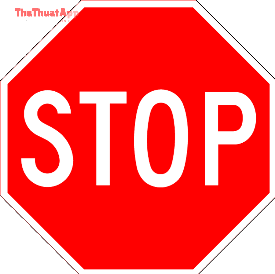 Biển báo STOP minh họa hành động chặn