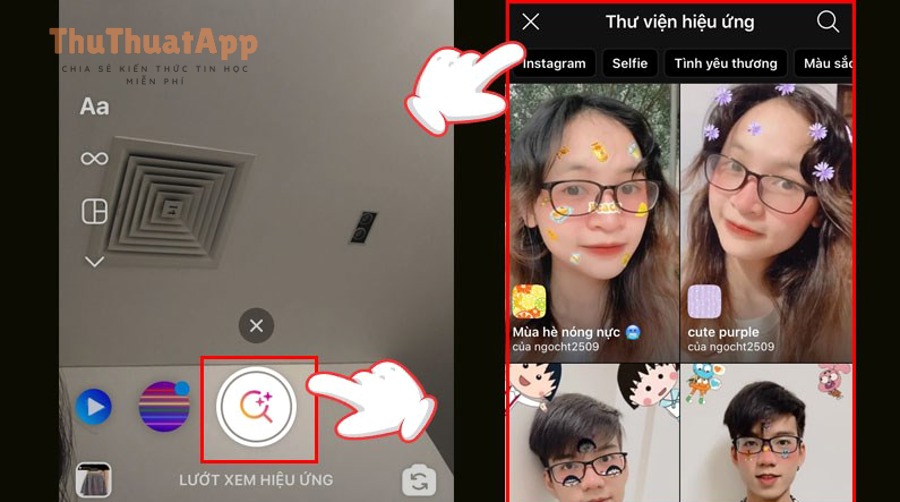 Hướng dẫn tìm filter Instagram hot trending cho người mới 5 Màn hình đăng nhập Instagram trên điện thoại