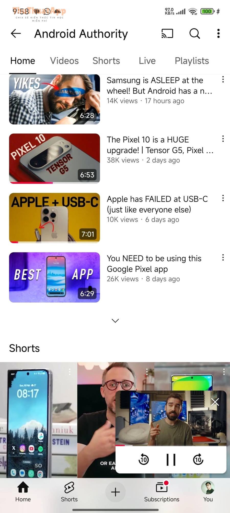 Cách xem YouTube toàn màn hình và thu nhỏ nhanh cho người mới