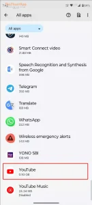 android youtube app settings