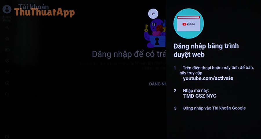 Hướng dẫn đăng xuất (thoát) YouTube trên TV cho mọi gia đình 9 cach dang nhap youtube tren tivi 3