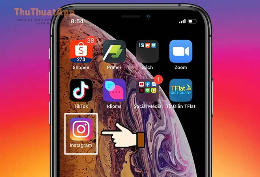 Minh họa quản lý yêu cầu theo dõi Instagram khi bật riêng tư