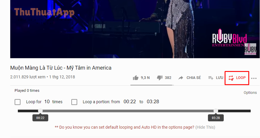 cach de phat video lap lai tren youtube 2