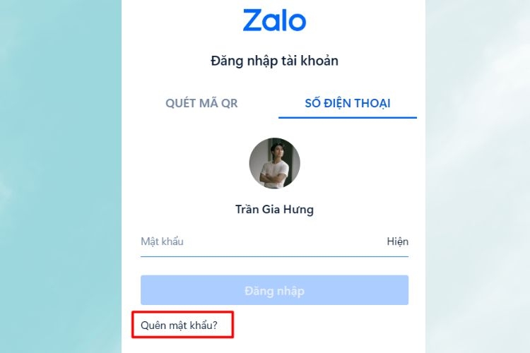 cach lay lai tai khoan zalo 2