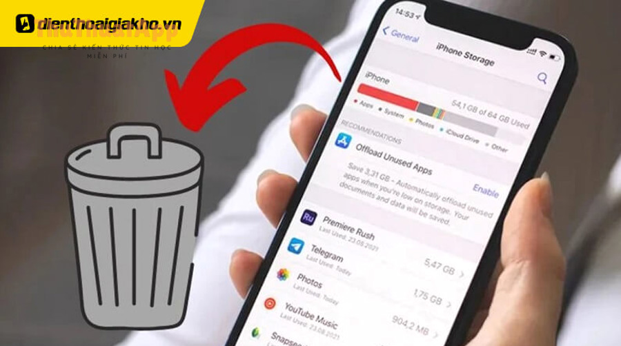 Giảm dung lượng Instagram trên điện thoại: dọn cache, không cần gỡ 5 cach xoa dung luong he thong tren iphone