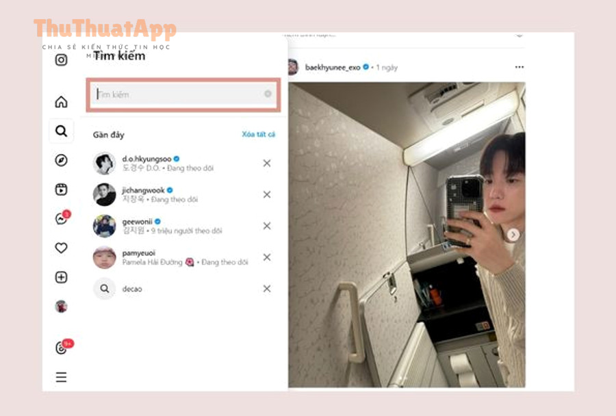 Cách xóa gợi ý tìm kiếm Instagram cho tài khoản, sạch lịch sử 6 Minh họa kiểm soát gợi ý và đề xuất trên Instagram