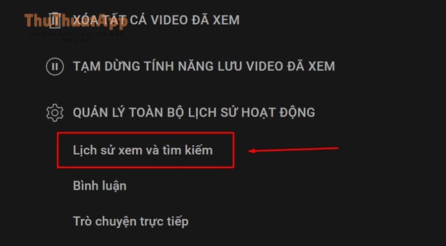 Biểu tượng tìm kiếm minh họa xóa từng truy vấn