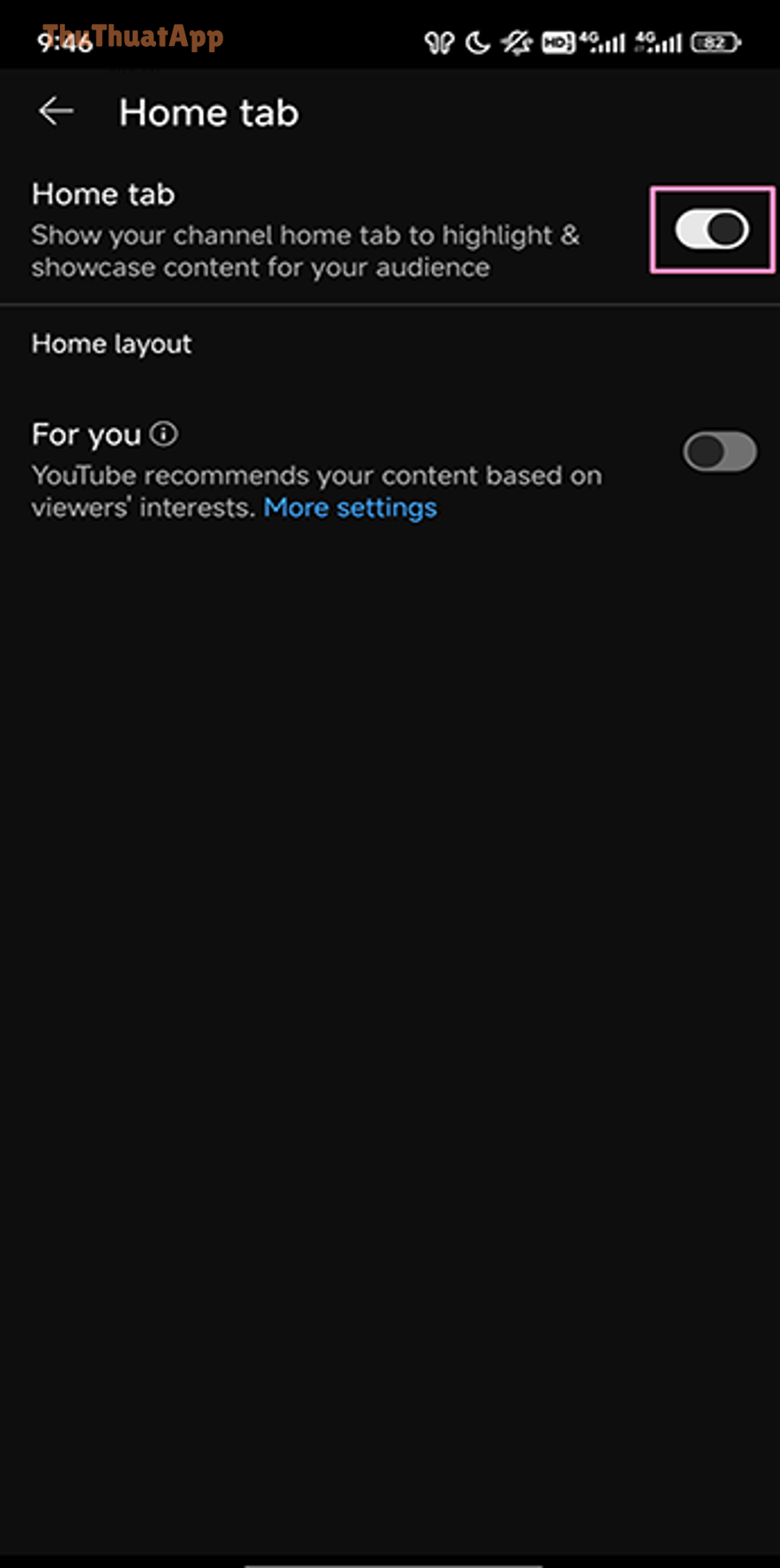 Hướng dẫn ghim video trang kênh YouTube cho người mới: trailer vs spotlight 6 customize youtube channel layout 4
