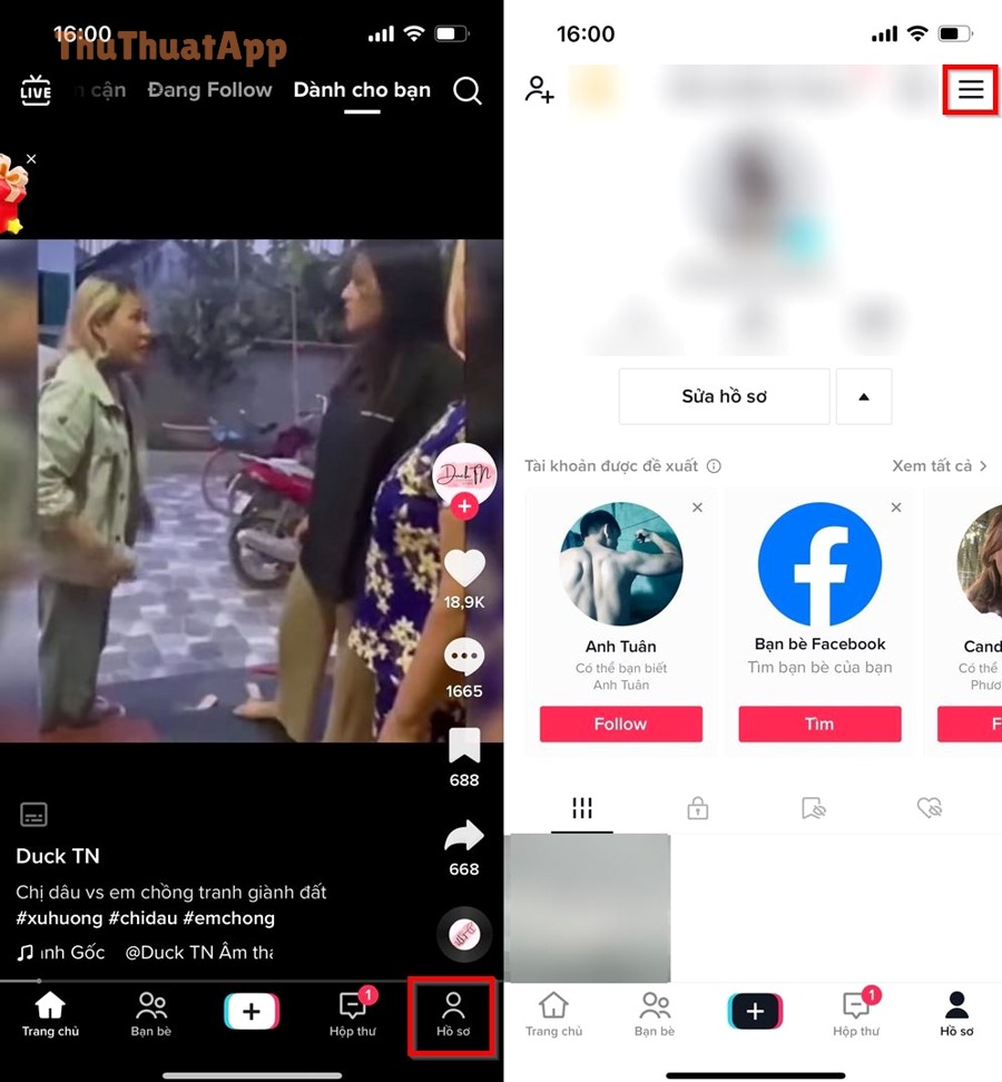 Cách bật dịch tự động phụ đề TikTok: Hướng dẫn chi tiết, dễ làm trên iPhone & Android 3 Vào Hồ sơ và mở Cài đặt để bật dịch tự động phụ đề TikTok