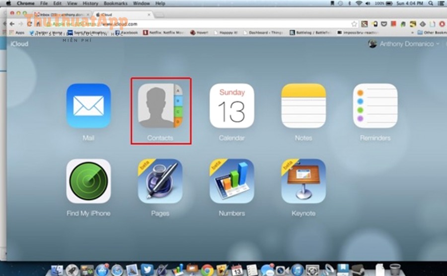 Hướng dẫn đồng bộ bookmark Safari iPhone với iCloud cho mọi thiết bị (dấu trang) 3 Logo iCloud