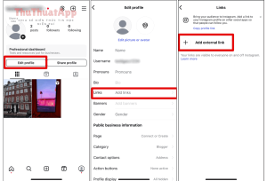 how to add links in instagram bio