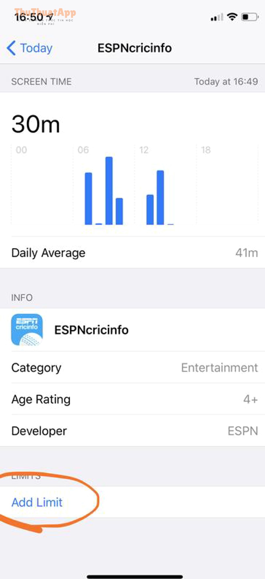 how to use screen time limit