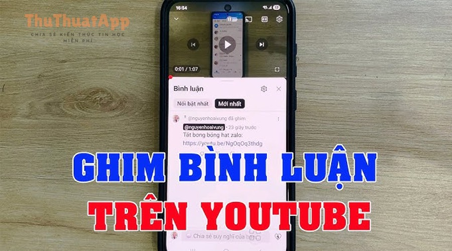 Cách ghim hoặc bỏ ghim bình luận YouTube cho chủ kênh 6 hq720 342