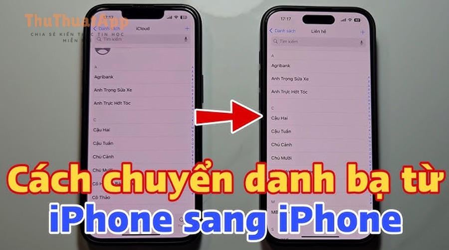 Hướng dẫn chuyển danh bạ iPhone sang iPhone cho người mới, đồng bộ 3 Logo iCloud