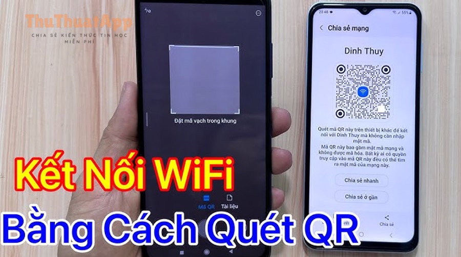 Biểu tượng Wi-Fi minh họa cho tính năng chia sẻ Wi-Fi bằng mã QR trên Android
