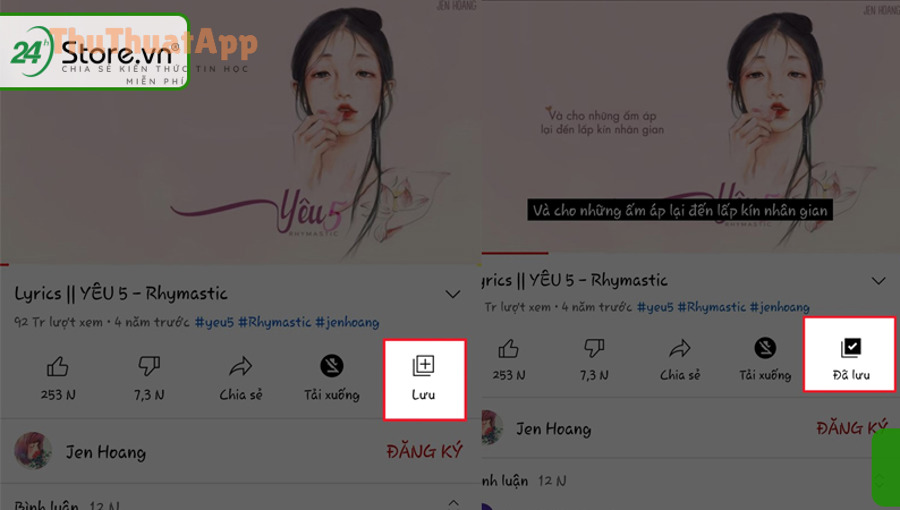 huong cach tao playlist tren youtube bang thiet bi dien thoai buoc 2 3