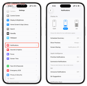 iPhone Notification settings