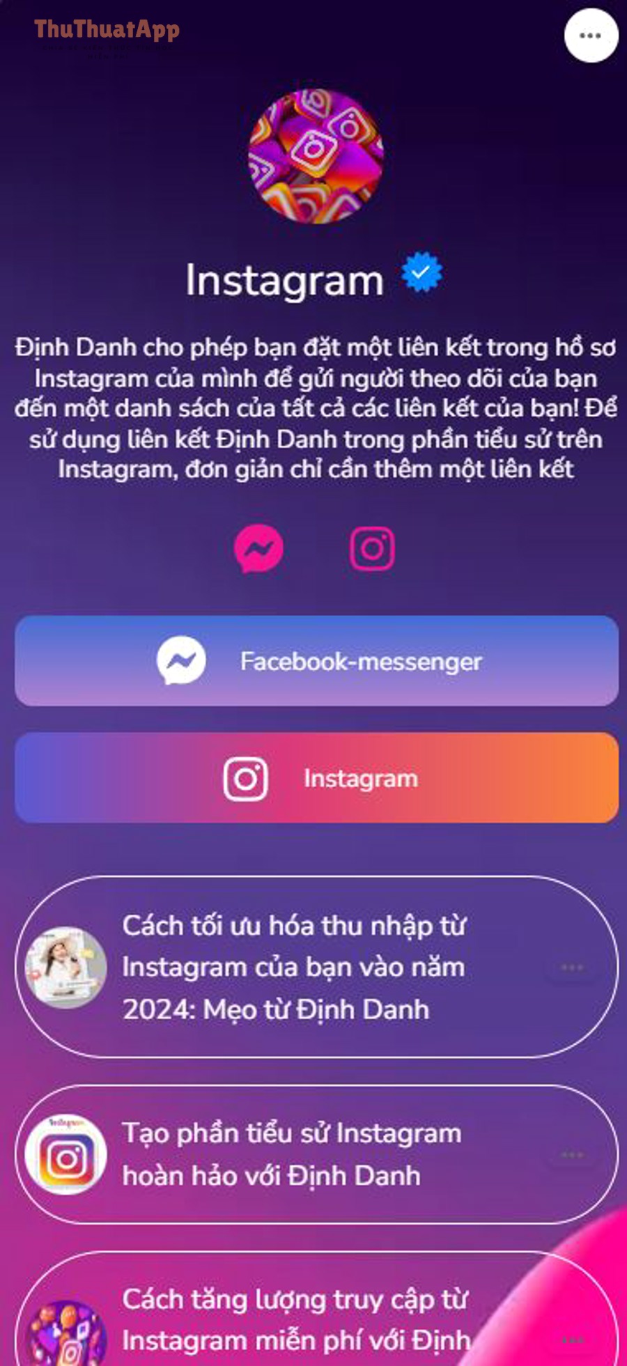 Cách thêm nhiều link trong bio Instagram cho cá nhân, doanh nghiệp: 1-nhiều 2 instagram bio link 2