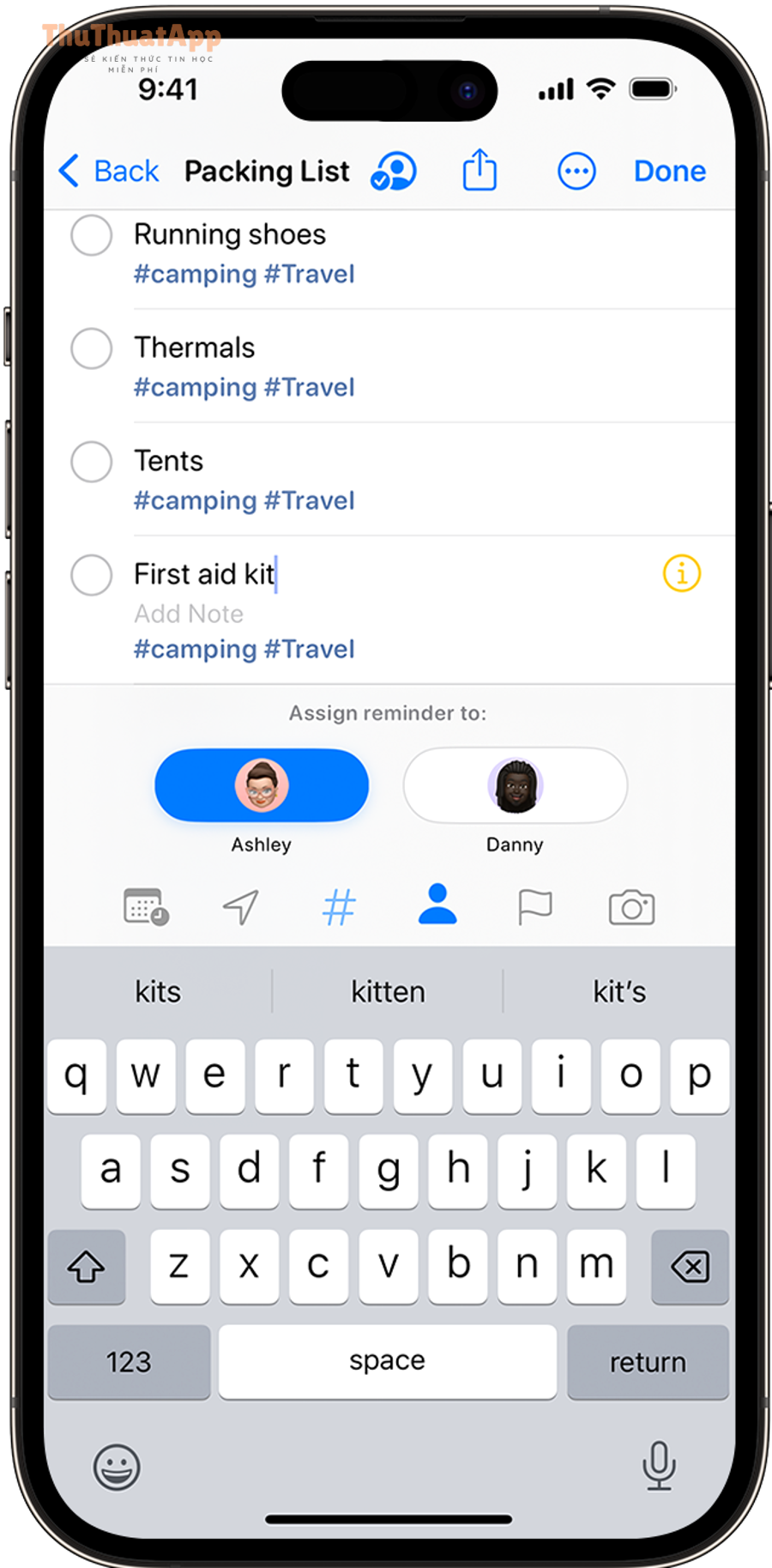 Hướng dẫn chia sẻ danh sách Nhắc việc (Reminders) iPhone cho gia đình 6 ios 16 iphone 14 pro reminders assign reminder