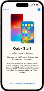 ios 17 iphone 14 pro setup quick start steps 1