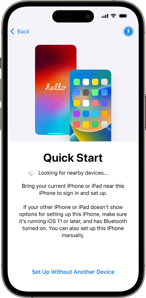 ios 17 iphone 14 pro setup quick start steps