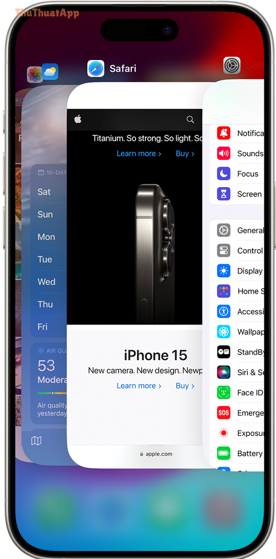 Tắt làm mới ứng dụng nền iPhone: bật/tắt Background App Refresh 6 ios 17 iphone 15 pro switch apps