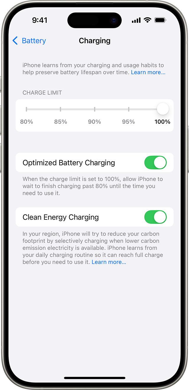 Cách tiết kiệm pin iPhone hiệu quả: 15 mẹo đơn giản giúp pin trâu hơn mỗi ngày 4 Màn hình Charging với Optimized Battery Charging và Charge Limit