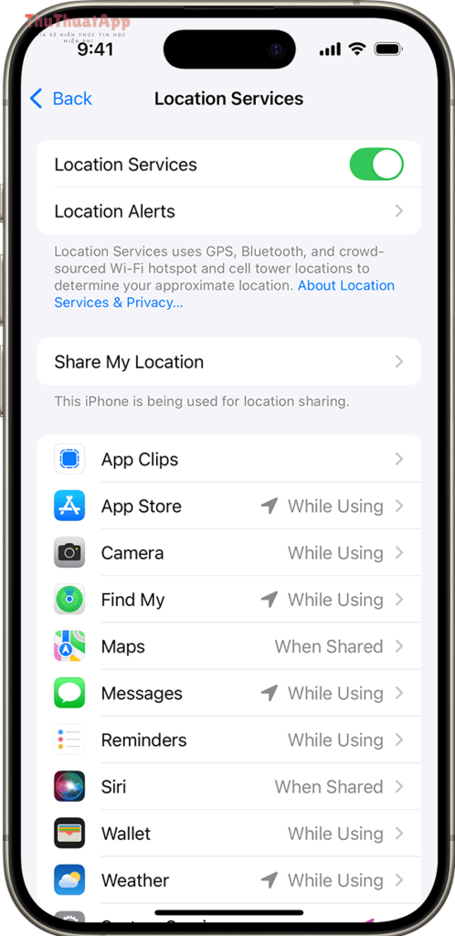 ios 18 iphone 15 pro settings privacy security location services 1